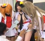 【篠宮ゆり 小西まりえ 南梨央奈】コスプレイ美少女が教室で乱交プレイ！？チ○コ取り合う淫乱っぷりもエロすぎる生中出しｗｗｗ